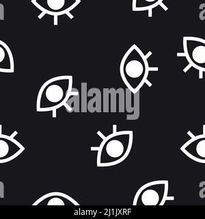 Augen nahtloses Muster für den Druck von Kleidung, Textilien. Vektor-Beauty-Illustration mit weiblichen abstrakten zufallslosen Augen. Hipster moderner Hintergrund Stock Vektor