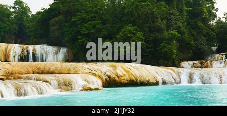 Wasserfall Agua Azul in Chiapas. Mexiko Stockfoto