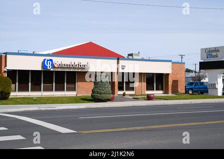 Othello, WA, USA - 24. März 2022; Othello, Washington, Niederlassung der Westküste der Vereinigten Staaten, Columbia Bank Stockfoto