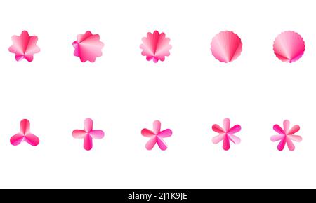 Gruppe von Stern Form Element Symbole Badge Preis Verkauf Rahmen texturierten Vektor und Illustration Stock Vektor