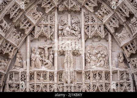 RUE, SOMME, FRANKREICH, 09. MÄRZ 2022 : Außen- und Dekore der Kapelle des heiligen Geistes Stockfoto