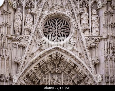 RUE, SOMME, FRANKREICH, 09. MÄRZ 2022 : Außen- und Dekore der Kapelle des heiligen Geistes Stockfoto