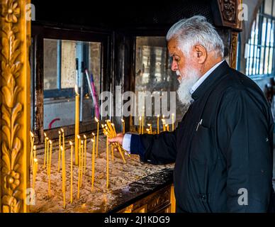 Kloster St. Andreas im äußersten Osten der Türkischen Republik Nordzypern (TRNC) Stockfoto