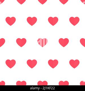 Herz-Nahtloses Muster. Valentinstag Konzept weißen Hintergrund. Vektorgrafik. Stock Vektor