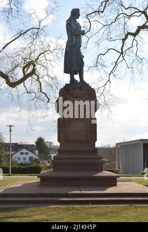 Denkmal für den deutschen Dichter Friedrich Schiller in Marbach am Neckar Stockfoto