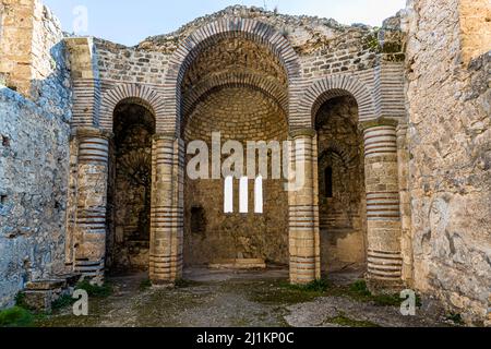 St. Hilarion Castle (St. Hilarion Kalesi Zirve) Karaman, Türkische Republik Nordzypern (TRNC) Stockfoto