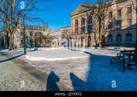 TRONDHEIM, NORWEGEN - 11 2022. MÄRZ: Das Terra Incognita (Unbekanntes Land)-Denkmal in Trondheim ist eine Gedenkstätte für den Terroranschlag vom 22. 2011. Juli Stockfoto