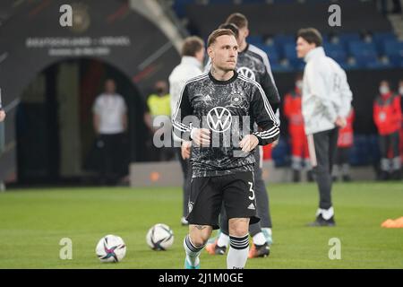 Sinsheim, Deutschland. 26. März 2022. 26. März 2022, PreZero Arena, Sinsheim, Freundschaftsspiel Deutschland gegen Israel, im Bild David Raum (Deutschland) Quelle: dpa/Alamy Live News Stockfoto