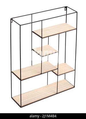 Pfad der Wandregal isoliert auf Weiß Stockfoto