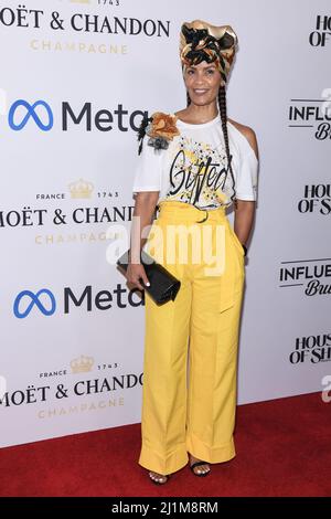 Beverly Hills, USA. 26. März 2022. Rahvaunia beim jährlichen „Oscars Weekend Influencer's Brunch“, das am 26. März 2022 im SLS Hotel in Beverly Hills, CA, stattfand, auf dem roten Teppich. (Foto von Anthony Behar/Sipa USA) Quelle: SIPA USA/Alamy Live News Stockfoto