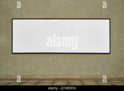 Steigern Sie das Profil Ihres Unternehmens und steigern Sie den Umsatz. Aufnahme eines leeren Posters mit Platz zum Hinzufügen Ihres eigenen Textes. Stockfoto