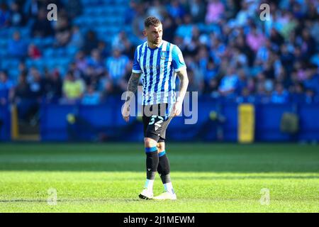 Hillsborough, Sheffield, England - 26.. März 2022 Jack Hunt (32) of Sheffield Mittwoch - während des Spiels Sheffield Mittwoch gegen Cheltenham Town, Sky Bet League One, 2021/22, Hillsborough, Sheffield, England - 26.. März 2022 Credit: Arthur Haigh/WhiteRoseFotos/Alamy Live News Stockfoto