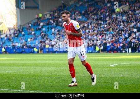 Hillsborough, Sheffield, England - 26.. März 2022 Ellis Chapman (11) aus Cheltenham - während des Spiels Sheffield Mittwoch gegen Cheltenham Town, Sky Bet League One, 2021/22, Hillsborough, Sheffield, England - 26.. März 2022 Credit: Arthur Haigh/WhiteRoseFotos/Alamy Live News Stockfoto