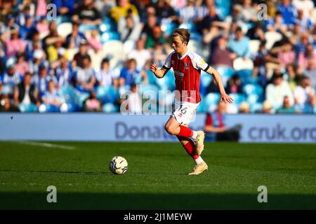 Hillsborough, Sheffield, England - 26.. März 2022 Callum Wright (16) von Cheltenham - während des Spiels Sheffield Mittwoch gegen Cheltenham Town, Sky Bet League One, 2021/22, Hillsborough, Sheffield, England - 26.. März 2022 Credit: Arthur Haigh/WhiteRoseFotos/Alamy Live News Stockfoto