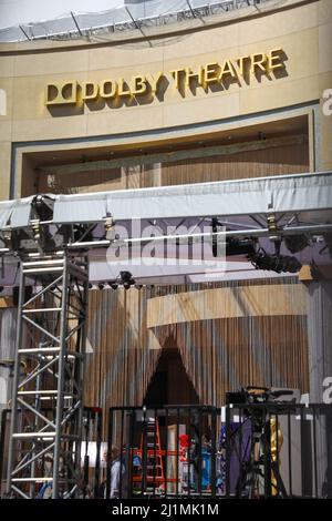 Hollywood, USA. 26. März 2022. Das Dolby Theater ist für die Academy Awards 94. in Hollywood, CA am Samstag, dem 26. März 2022, vorbereitet. (Foto von Conor Duffy/Sipa USA) Quelle: SIPA USA/Alamy Live News Stockfoto