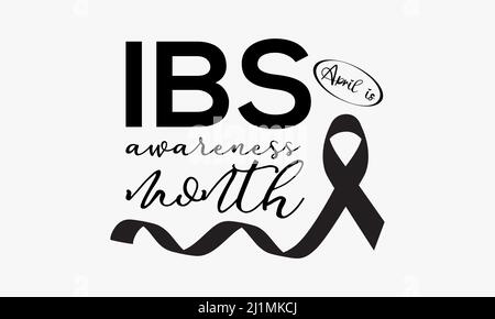 Monat der Sensibilisierung für das Reizdarmsyndrom (IBS). Gesundheitsbanner, Karte, Poster, Hintergrund. Stock Vektor