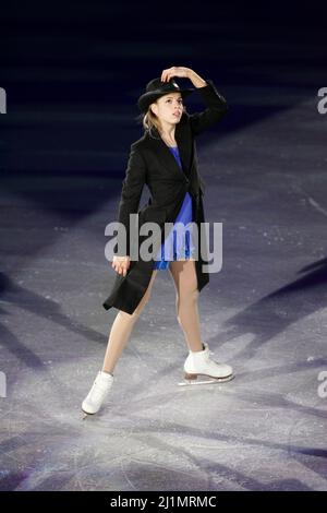 14. Dez 2008-Goyang, Südkorea Carolina Kostner tritt während der Galaausstellung der ISU Grand Prix of Figure Skating Final Exhibition 2008/2009 in Goyang in der Nähe von Seoul am 14. Dezember 2008 auf. Stockfoto