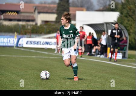 Sinergy Stadium, Verona, Italien, 26. März 2022, Alessia Rognoni (Verona) während Hellas Verona Women vs Calcio Pomigliano - Italienische Fußballserie A Stockfoto