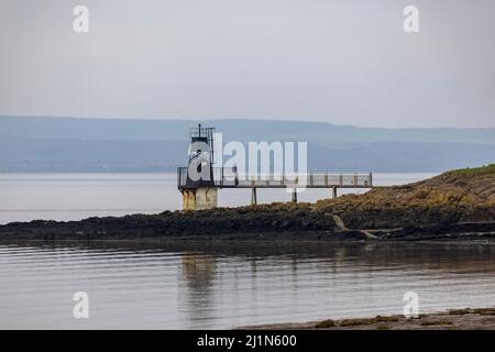 Portishead Battery Point Lighthouse Stockfoto