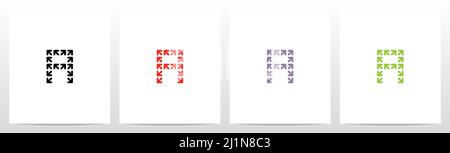 Pfeile bilden Buchstaben Logo Design A Stock Vektor