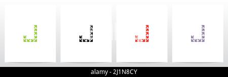 Pfeile bilden Buchstaben Logo Design J Stock Vektor
