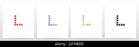 Pfeile bilden Buchstaben Logo Design L Stock Vektor