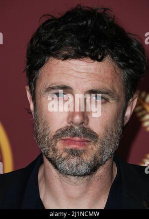 BEL AIR, LOS ANGELES, KALIFORNIEN, USA - 26. MÄRZ: Der amerikanische Schauspieler Casey Affleck kommt bei der Darren Dzienciol and Richie Akiva Oscar Party 2022 an, die am 26. März 2022 in einer Privatresidenz in Bel Air, Los Angeles, Kalifornien, USA, stattfand. (Foto von Xavier Collin/Image Press Agency/Sipa USA) Stockfoto