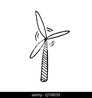 Vektor-Symbol Für Die Windmühle-Linie. Stock Vektor