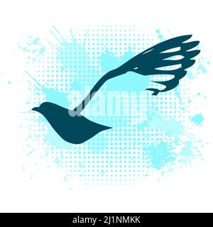 Abstrakt: Fliegender Vogel. Vektorgrafik Stock Vektor