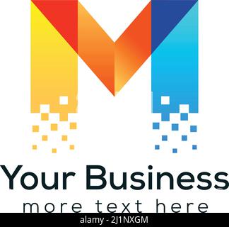 Farbenfrohes M-Logo im Buchstaben Stock Vektor