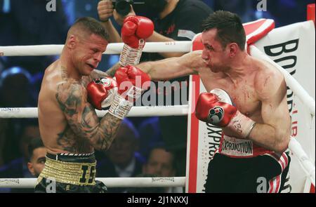 Dortmund, Deutschland. 26. Mär, 2022. firo : 26.. März 2022, Boxen, Boxen, WM-Qualifikationskampf Felix Sturm und Istvan SZILI/dpa/Alamy Live News Stockfoto