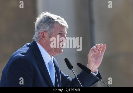 Trocadero, Frankreich. 27. März 2022. Frankreich, PARIS, 2022-03-27. Eric Zemmour-Treffen auf dem Trocadero, Frankreich. . Quelle: francois pauletto/Alamy Live News Stockfoto