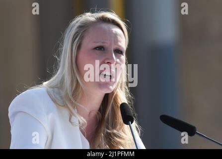 Trocadero, Frankreich. 27. März 2022. Frankreich, PARIS, 2022-03-27. Eric Zemmour-Treffen auf dem Trocadero, Frankreich. . Quelle: francois pauletto/Alamy Live News Stockfoto