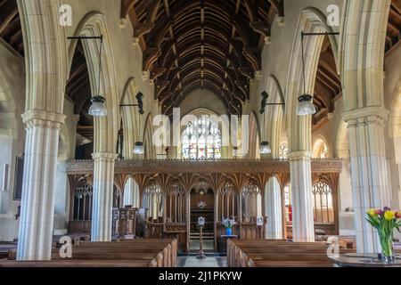 England, Devon, Dartington Kirche, innen Stockfoto