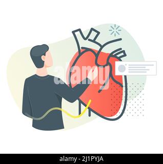 Informationen über Herzpflege - Stockillustration als EPS 10 Datei Stock Vektor