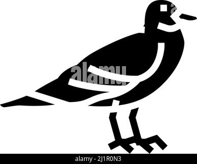 Abbildung des Symbols für die glyphe des möwenvogels Stock Vektor