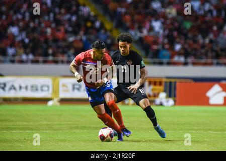 SAN JOSE, Costa Rica: Ronald Matarrita, costarican-Spieler, während des Costa-Rica-Sieges 1-0 über Kanada in den CONCACAF FIFA World Cup Qualifiers auf Stockfoto