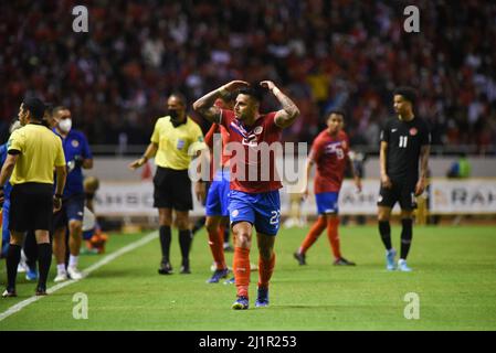 SAN JOSE, Costa Rica: Ronald Matarrita, costarican-Spieler, während des Costa-Rica-Sieges 1-0 über Kanada in den CONCACAF FIFA World Cup Qualifiers auf Stockfoto