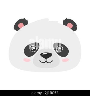 Vektor-Cartoon-Illustration eines Pandas isoliert Stock Vektor