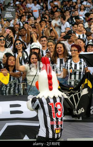 Belo Horizonte, Brasilien. 27. März 2022. MG - Belo Horizonte - 03/27/2022 - MINEIRO 2022 - ATLETICO MG X CALDENSE - Supporters während eines Spiels zwischen Atletico-MG und Caldense im Mineirao-Stadion für die Meisterschaft von Mineiro 2022. Foto: Alessandra Torres/AGIF/Sipa USA Quelle: SIPA USA/Alamy Live News Stockfoto