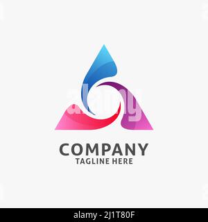 Abstraktes Dreieck-Logo Stock Vektor