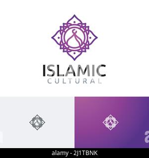 Kuppel Mosaik Kunst Islamische Kultur Ramadan Veranstaltung Muslimische Gemeinschaft Logo Stock Vektor