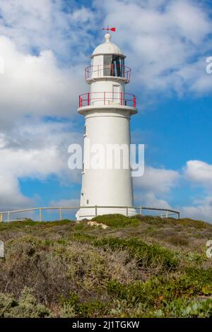 Leuchtturm am Corny Point, Yorke Peninsula, South Australia, Australien Stockfoto