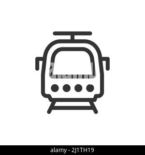 Symbol für Vektorkonturendarstellung „Train Front View“ Stock Vektor