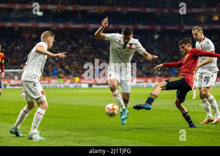 Barcelona, Italien. 26. März 2022. Armando Broja aus Albanien während des Internationalen Freundschaftsspiel zwischen Spanien und Albanien am 26. März 2022 im RCDE-Stadion in Barcelona, Spanien Credit: Independent Photo Agency/Alamy Live News Stockfoto