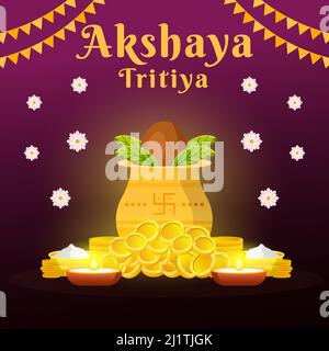 Akshaya tritiya Illustration Design Stock Vektor