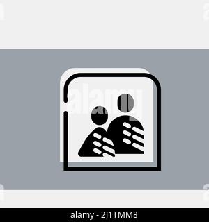 Zwei Personen - minimalistische Ikone, Mann und Frau Stock Vektor