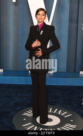Zendaya nimmt an der Vanity Fair Oscar Party im Wallis Annenberg Center for the Performing Arts in Beverly Hills, Los Angeles, Kalifornien, USA Teil. Bilddatum: Sonntag, 27. März 2022. Stockfoto