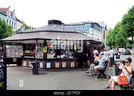 Maison Antoine am Place Jourdan in Etterbeek, Brüssel. Stockfoto