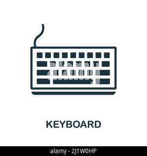 Tastatursymbol. Monochromes Symbol für einfache Tastatur für Vorlagen, Webdesign und Infografiken Stock Vektor